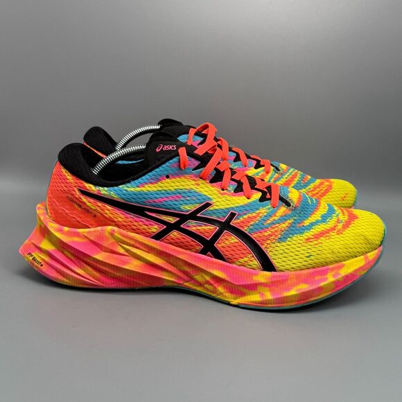 Asics Novablast 3 Mens 11.5 Neon Color Injection Yellow Athletic Running Sneaker - Picture 1 of 10
